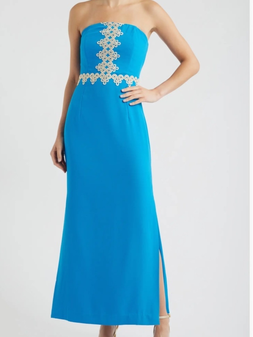 Lilly Pulitzer Kristella Strapless Blue Dress Size 4 NWT